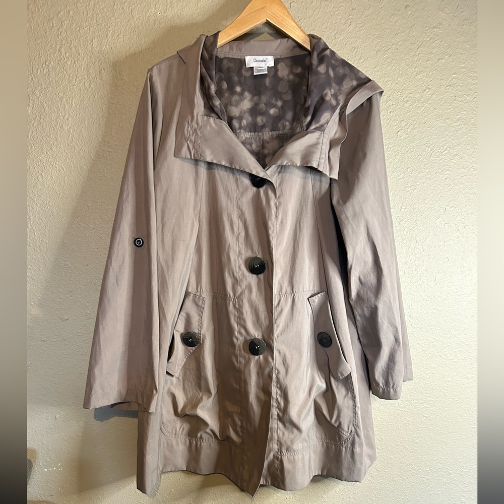 Dorman Lightweight Button Jacket Pockets Zipper I… - image 1